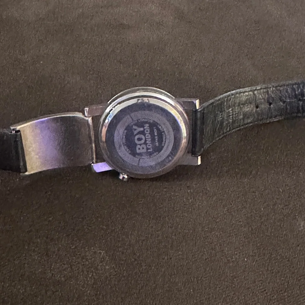 BOY London Unisex Leather Strap Watch – Silver/Black - Picture 12 of 13